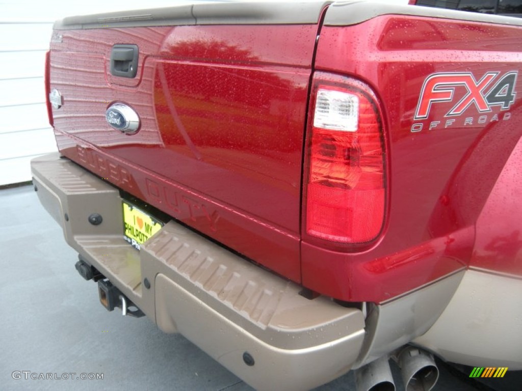 2014 F350 Super Duty King Ranch Crew Cab 4x4 Dually - Ruby Red Metallic / King Ranch Chaparral Leather photo #62
