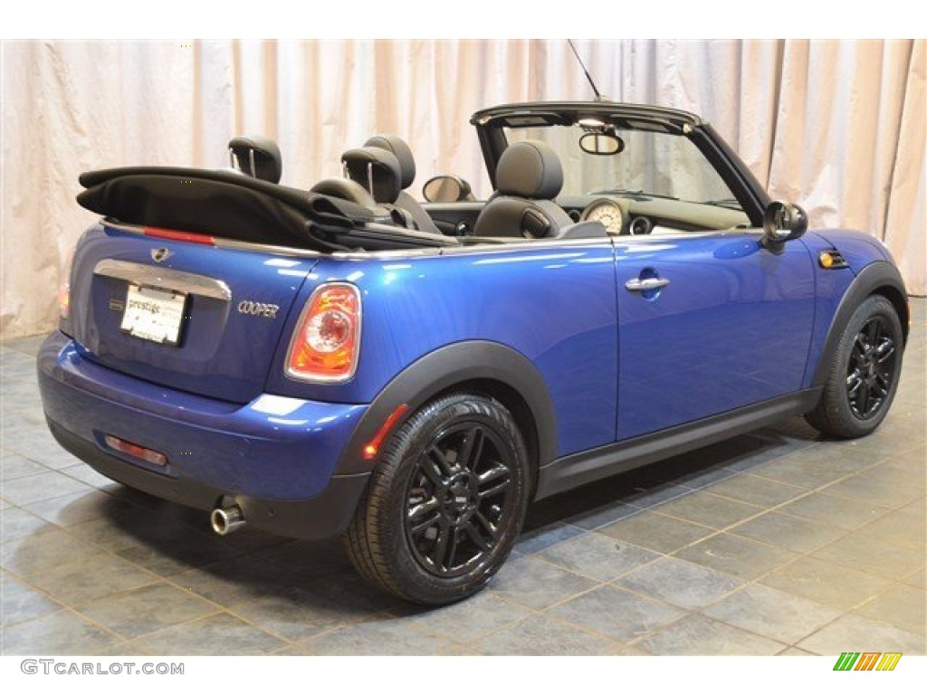 2014 Cooper Convertible - Lightning Blue Metallic / Carbon Black photo #16