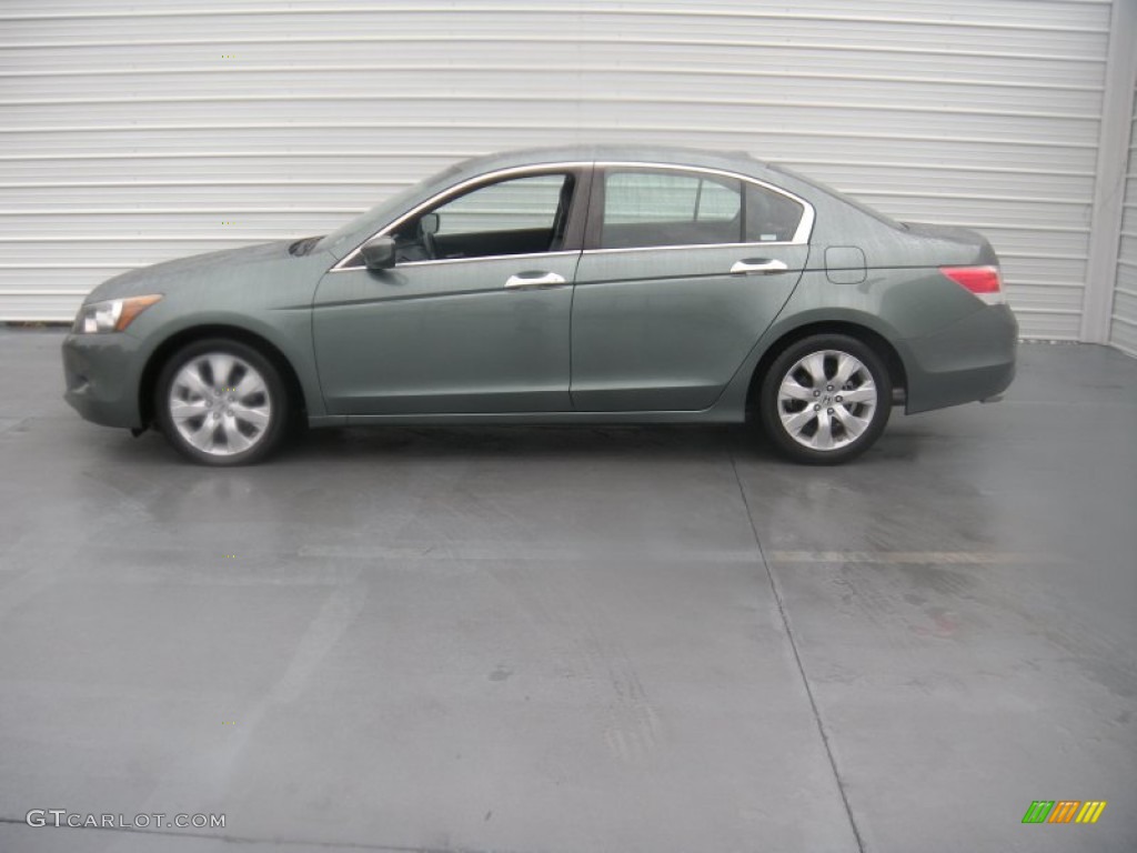 2008 Accord EX-L V6 Sedan - Mystic Green Metallic / Black photo #3