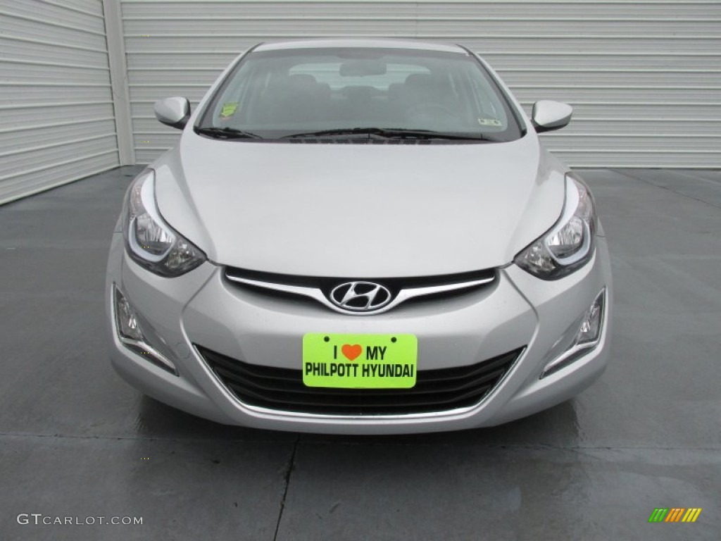 2015 Elantra SE Sedan - Shimmering Air Silver / Gray photo #8