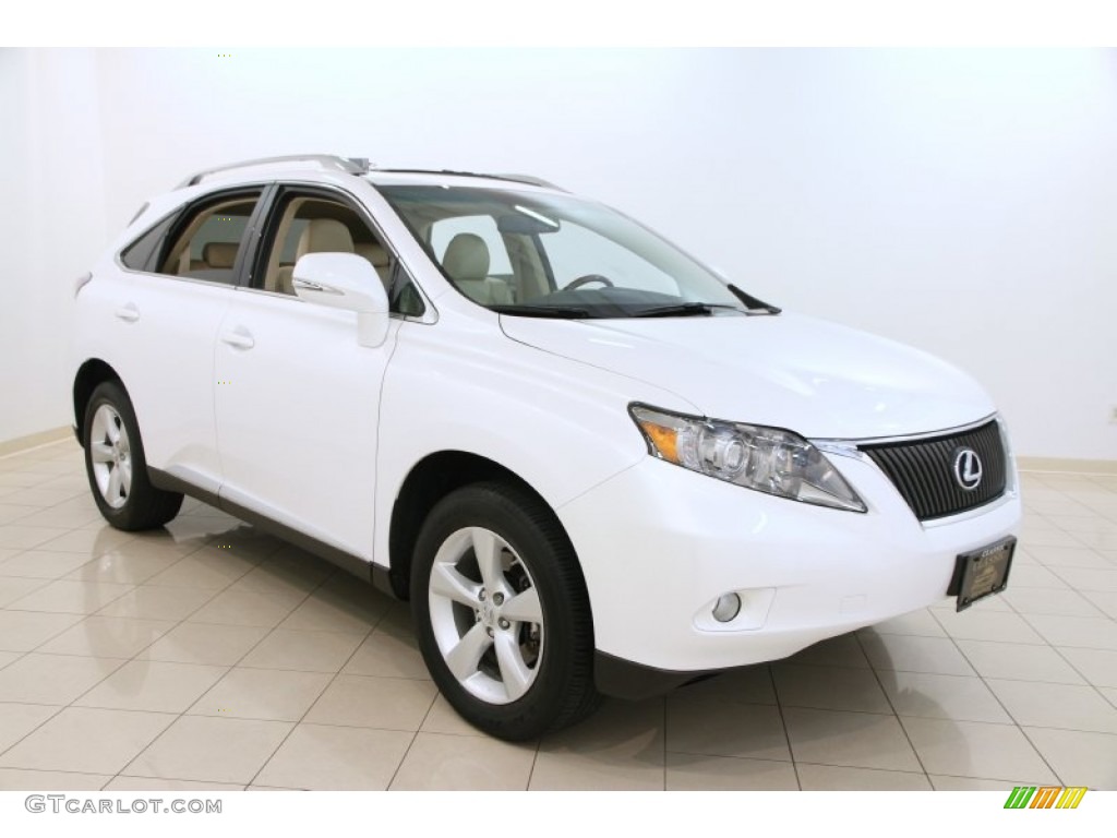 2010 RX 350 AWD - Starfire White Pearl / Parchment/Brown Walnut photo #1