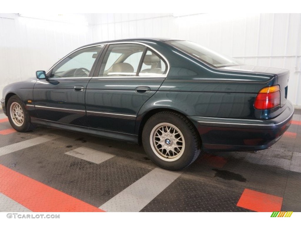 1997 5 Series 528i Sedan - Oxford Green Metallic / Sand Beige photo #6