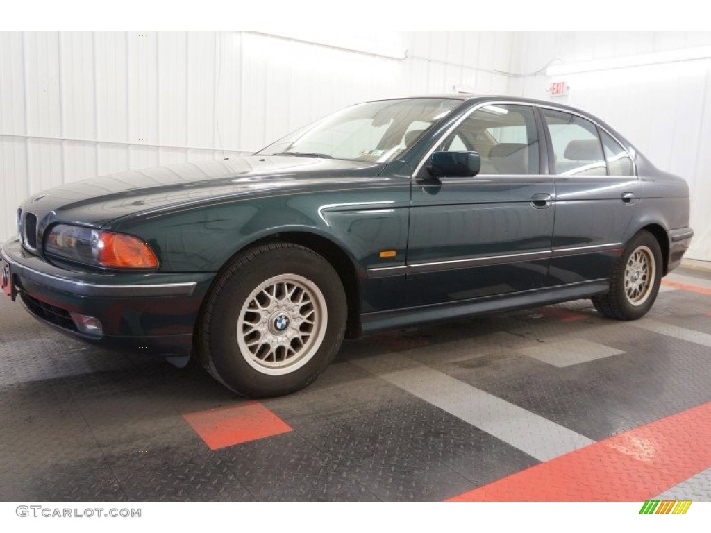 1997 5 Series 528i Sedan - Oxford Green Metallic / Sand Beige photo #56