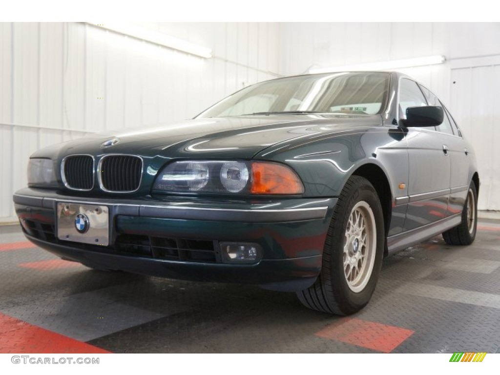 1997 5 Series 528i Sedan - Oxford Green Metallic / Sand Beige photo #57