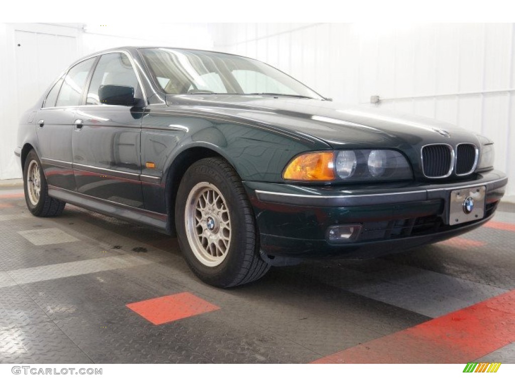 1997 5 Series 528i Sedan - Oxford Green Metallic / Sand Beige photo #59