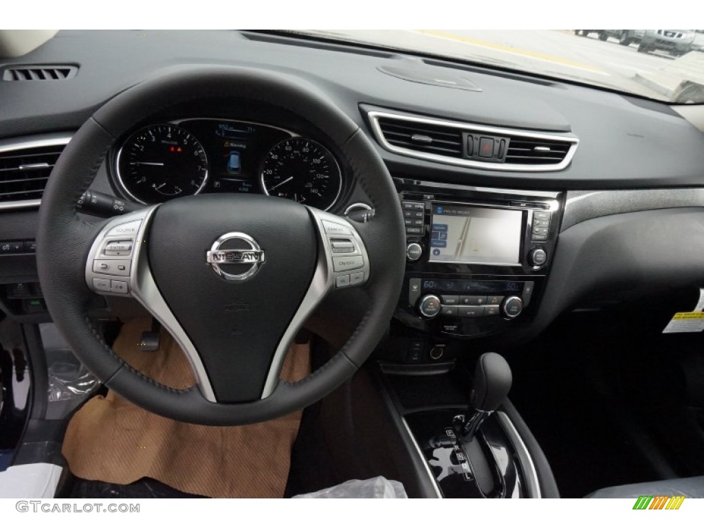 2015 Nissan Rogue SL Charcoal Dashboard Photo #97423865