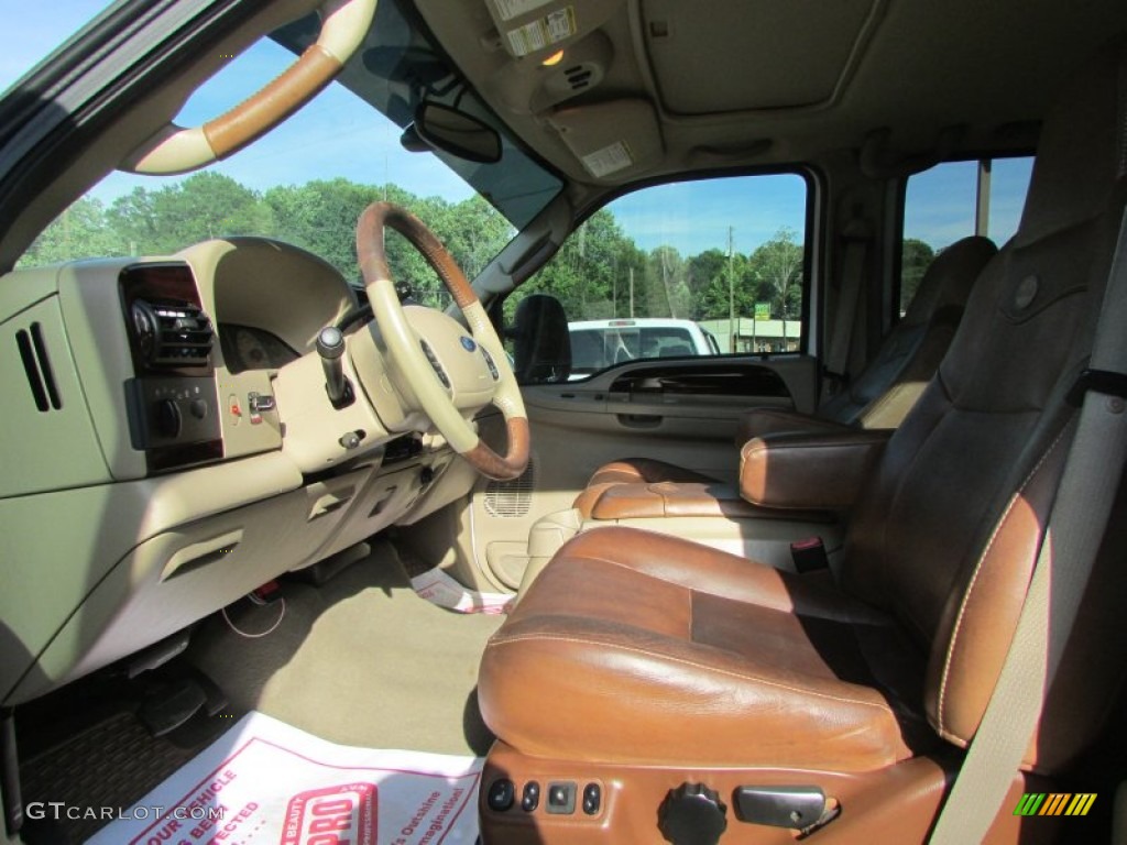 2005 F350 Super Duty King Ranch Crew Cab 4x4 - Oxford White / Castano Leather photo #40