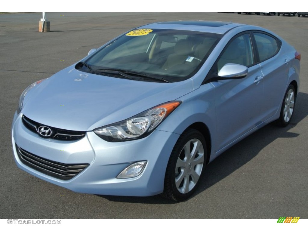 2013 Elantra Limited - Blue Sky Metallic / Beige photo #2