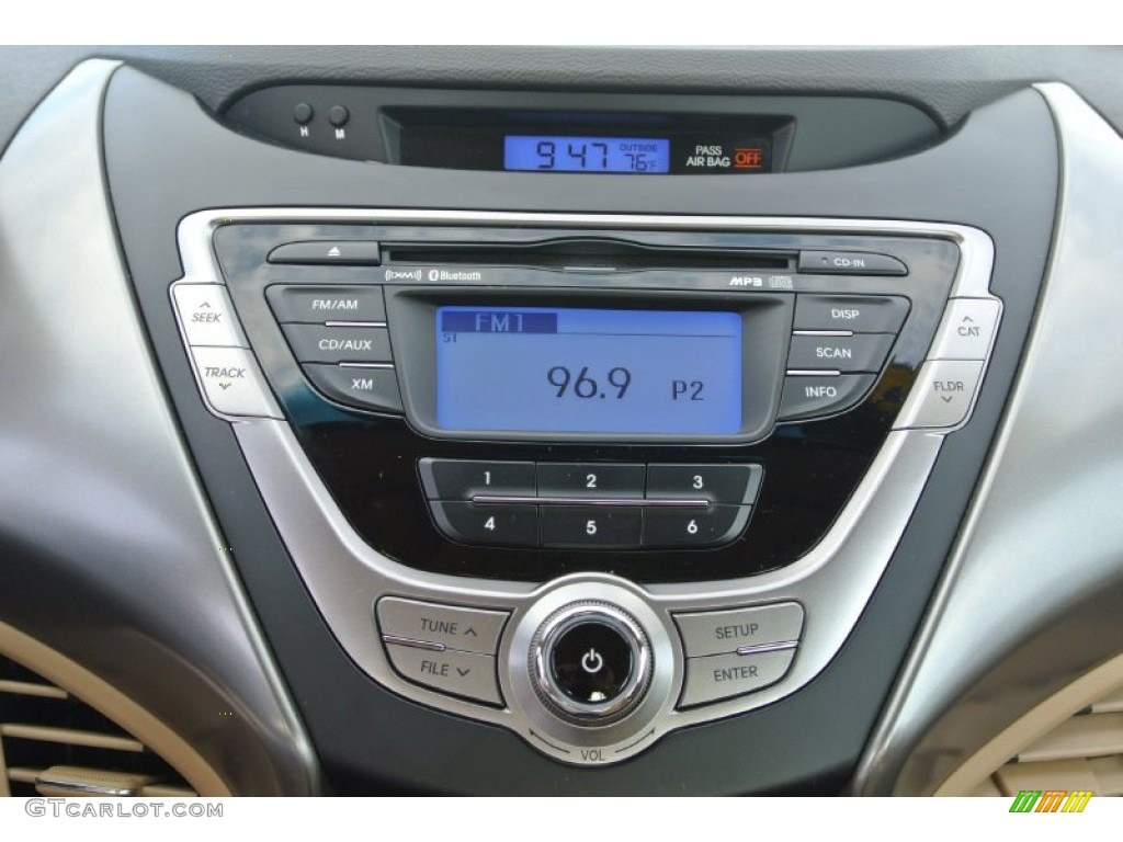 2013 Elantra Limited - Blue Sky Metallic / Beige photo #16