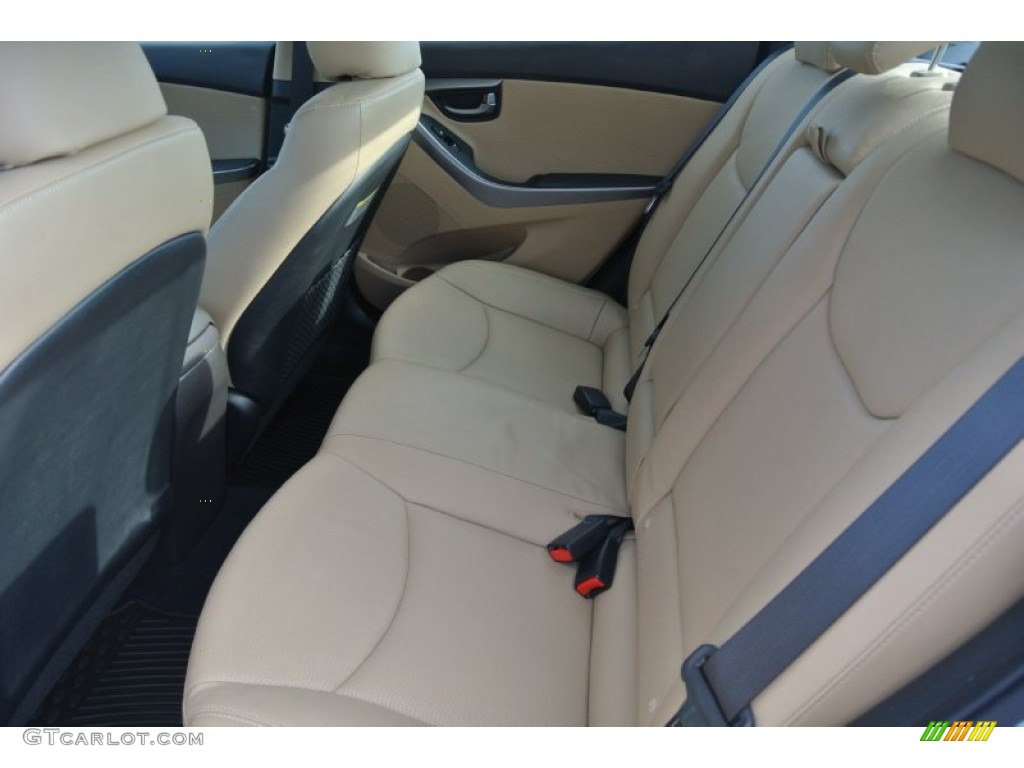 2013 Elantra Limited - Blue Sky Metallic / Beige photo #19