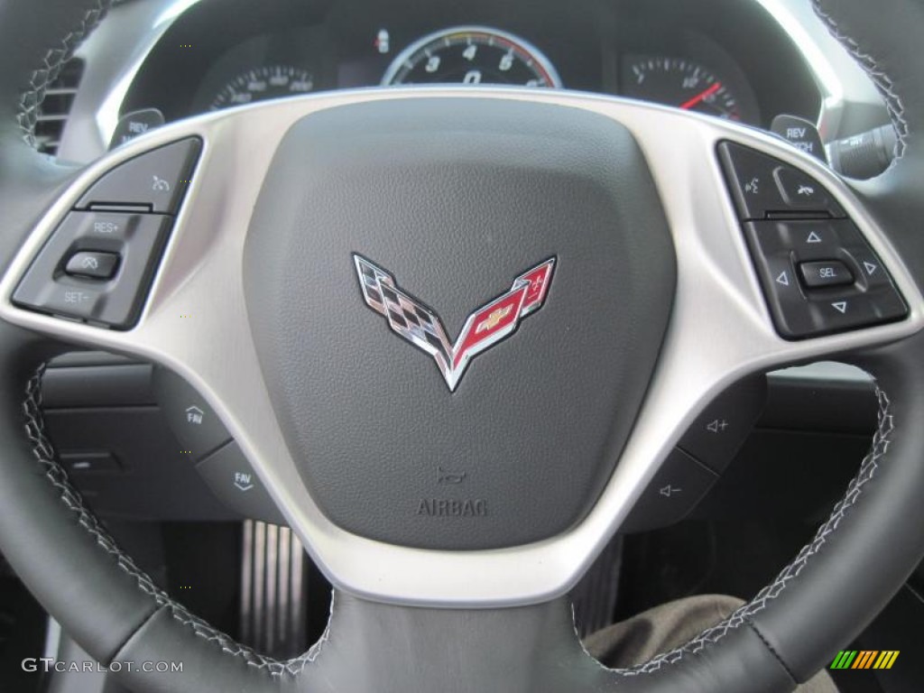 2015 Chevrolet Corvette Stingray Coupe Z51 Adrenaline Red Steering Wheel Photo #97434478