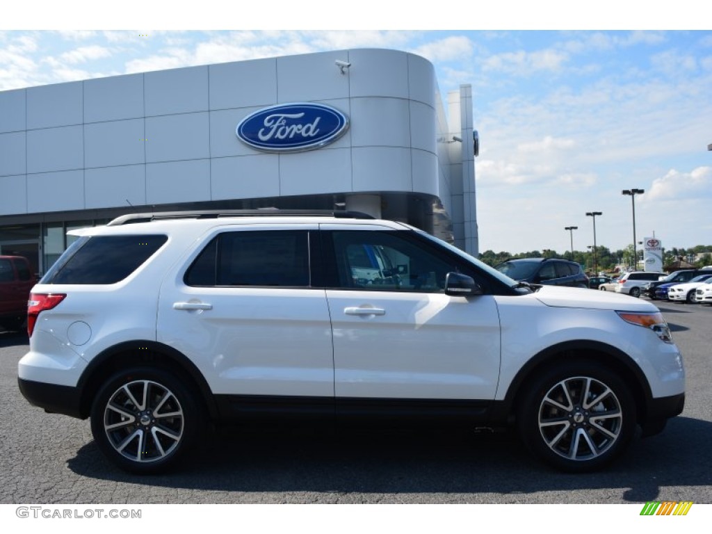 2015 Explorer XLT - White Platinum / Charcoal Black photo #2