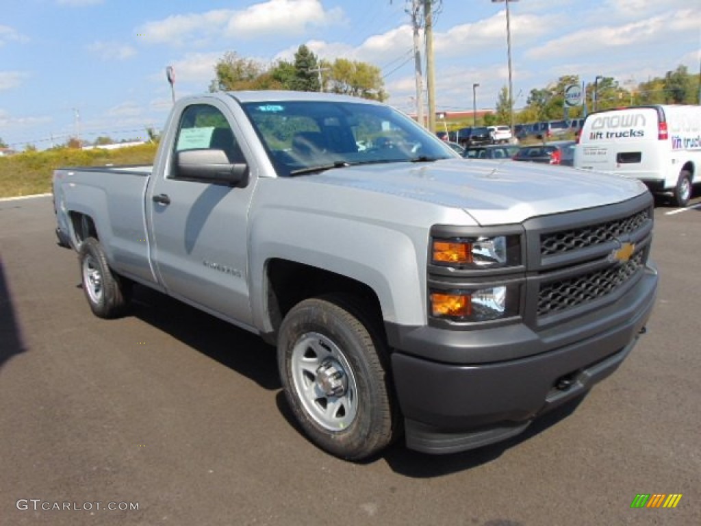 2015 Silverado 1500 WT Regular Cab 4x4 - Silver Ice Metallic / Dark Ash/Jet Black photo #4