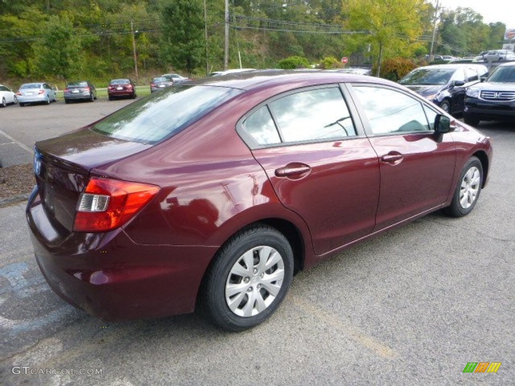2012 Civic LX Sedan - Rallye Red / Beige photo #4