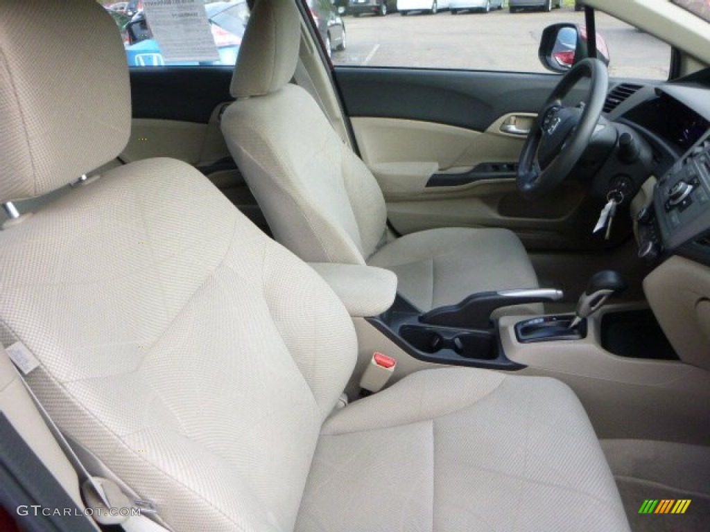 2012 Civic LX Sedan - Rallye Red / Beige photo #9