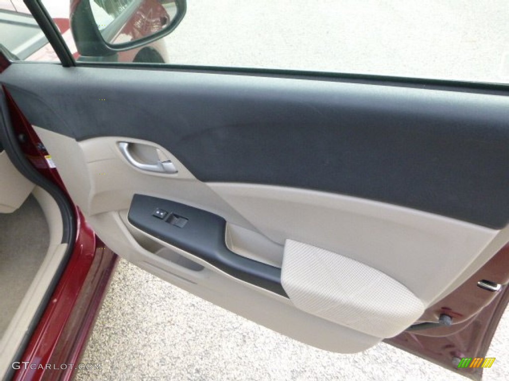 2012 Civic LX Sedan - Rallye Red / Beige photo #11