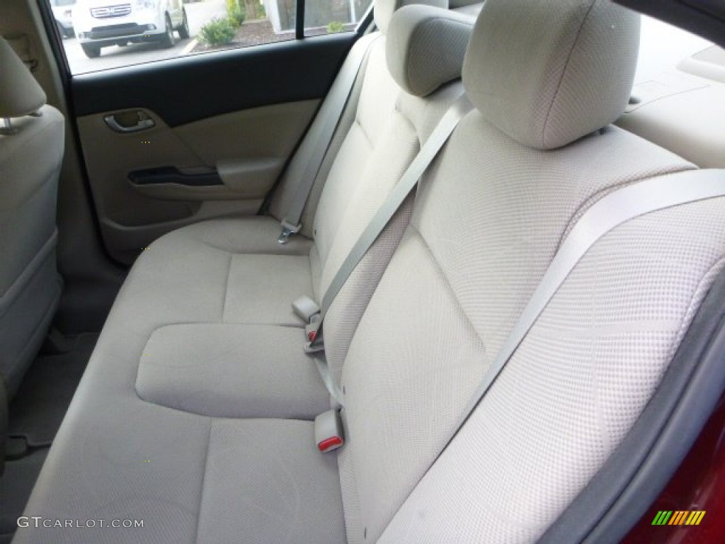 2012 Civic LX Sedan - Rallye Red / Beige photo #15