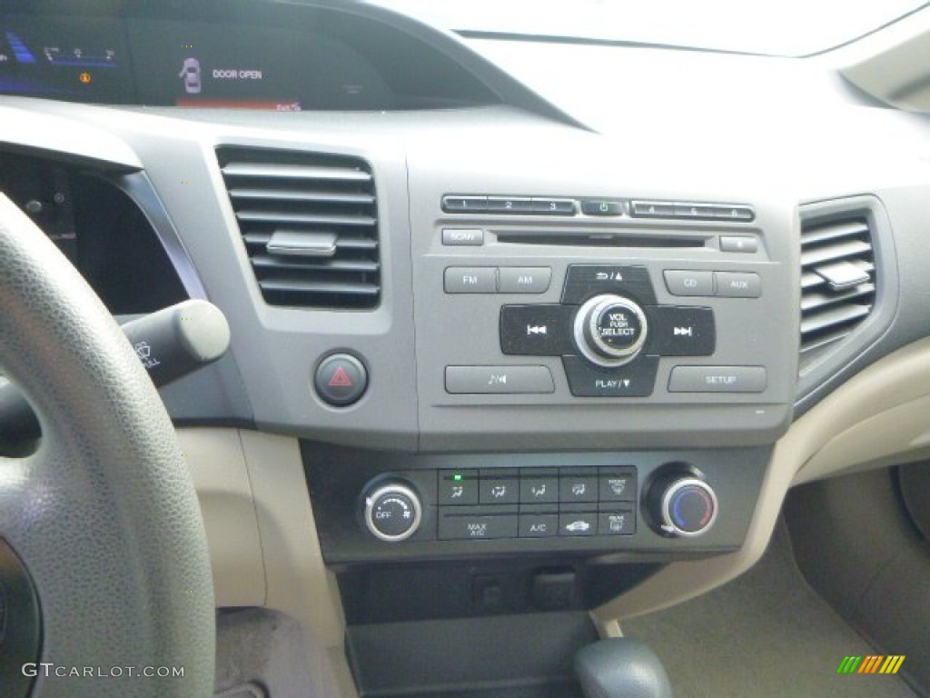 2012 Civic LX Sedan - Rallye Red / Beige photo #22