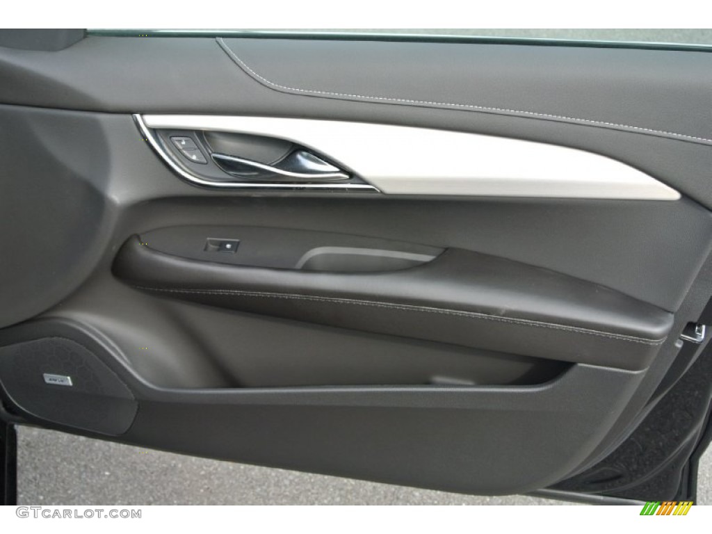 2015 Cadillac ATS 3.6 Luxury Sedan Jet Black/Jet Black Door Panel Photo #97443265