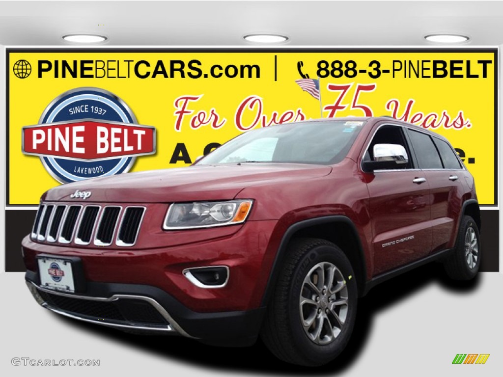 2015 Grand Cherokee Limited 4x4 - Deep Cherry Red Crystal Pearl / Black photo #1