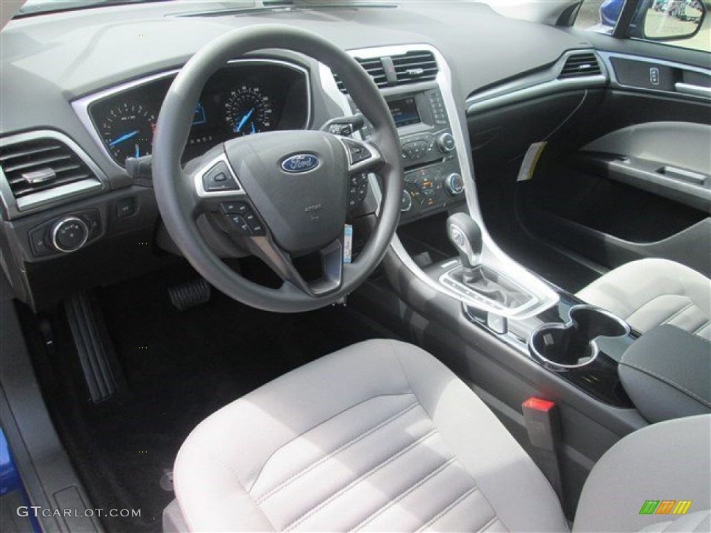 2015 Fusion S - Deep Impact Blue Metallic / Earth Gray photo #10