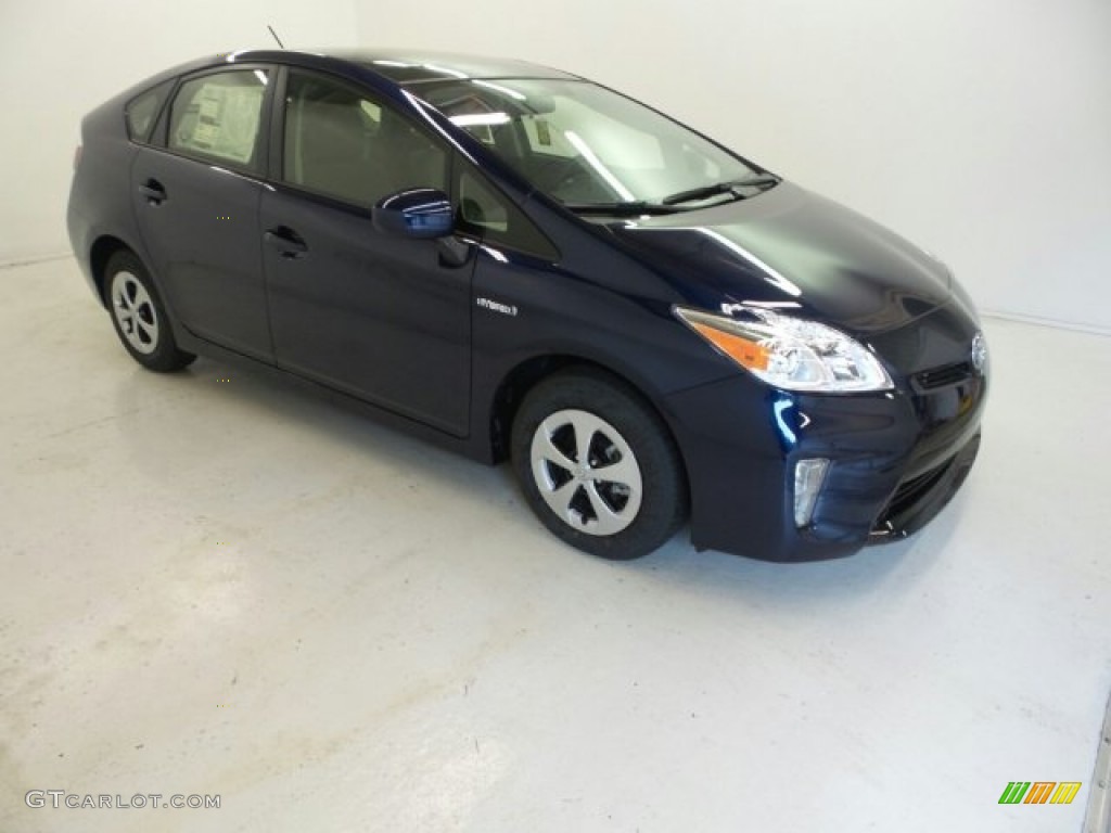2015 Prius Three Hybrid - Nautical Blue Metallic / Dark Gray photo #2