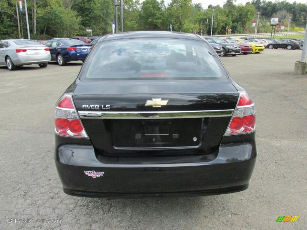 2008 Aveo LS Sedan - Black / Charcoal photo #6