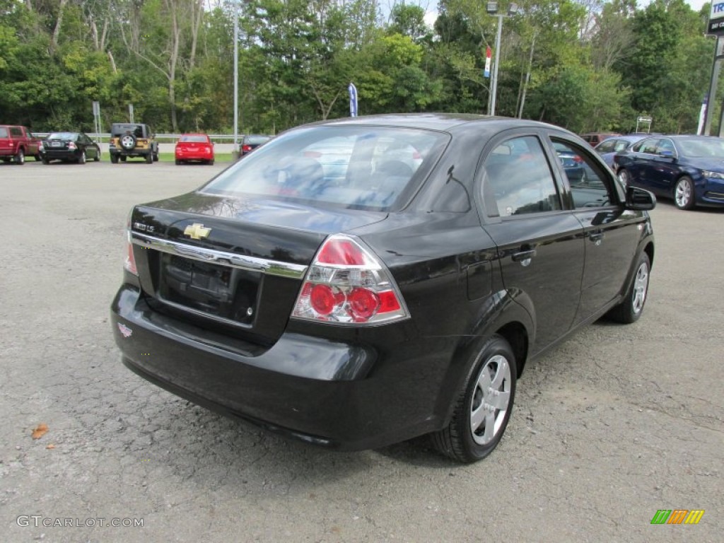 2008 Aveo LS Sedan - Black / Charcoal photo #7