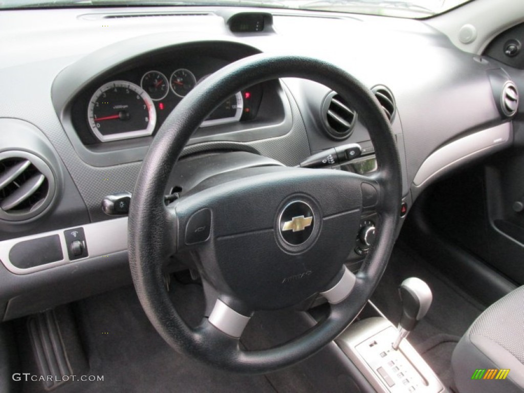 2008 Aveo LS Sedan - Black / Charcoal photo #22