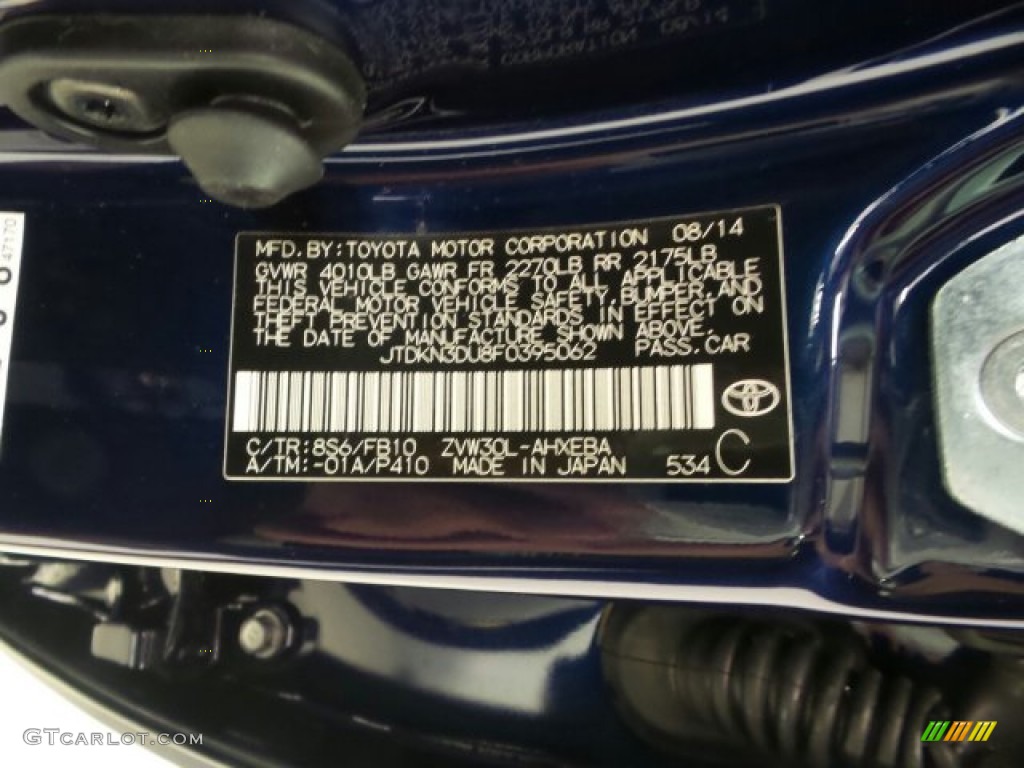 2015 Prius Three Hybrid - Nautical Blue Metallic / Dark Gray photo #28
