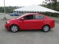 2015 Red Hot Chevrolet Sonic LS Sedan  photo #2