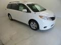 2014 Super White Toyota Sienna LE  photo #2