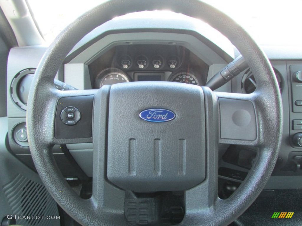 2014 F350 Super Duty XL Regular Cab 4x4 Flat Bed - Oxford White / Steel photo #22