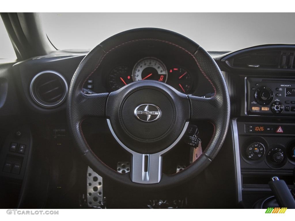 2013 Scion FR-S Sport Coupe Black/Red Accents Steering Wheel Photo #97468774