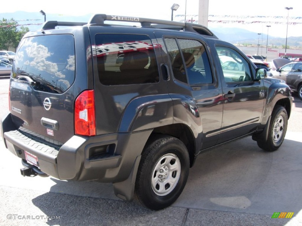 2008 Xterra S 4x4 - Night Armor Dark Gray / Steel/Graphite photo #13