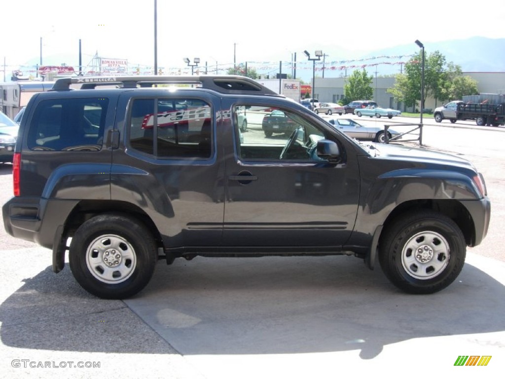 2008 Xterra S 4x4 - Night Armor Dark Gray / Steel/Graphite photo #14
