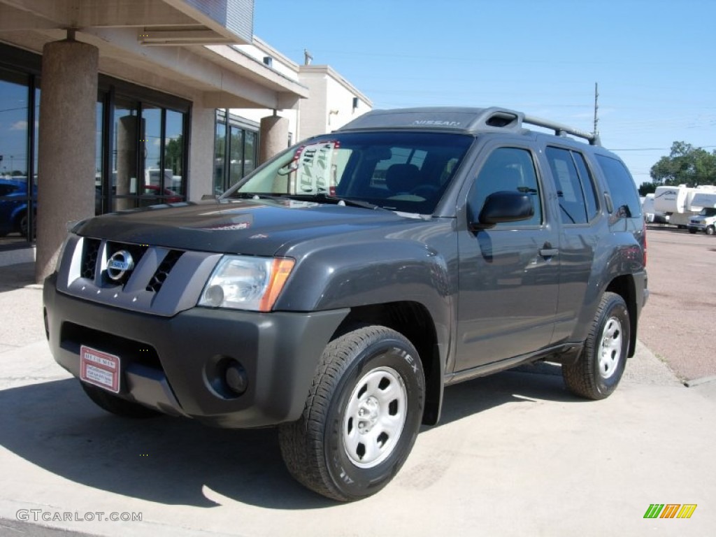 2008 Xterra S 4x4 - Night Armor Dark Gray / Steel/Graphite photo #17