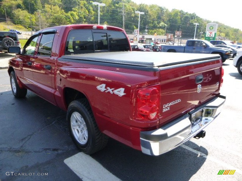 2006 Dakota SLT Quad Cab 4x4 - Inferno Red Crystal Pearl / Medium Slate Gray photo #3