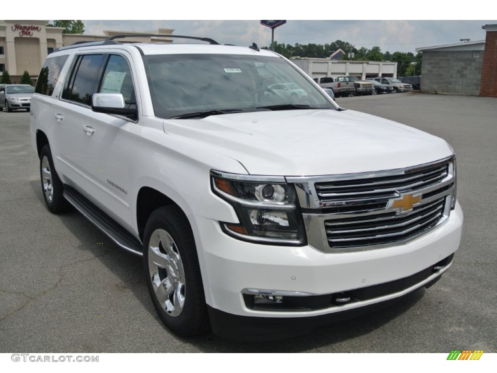 2015 Suburban LTZ 4WD - Summit White / Cocoa/Dune photo #1