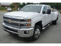 2015 Summit White Chevrolet Silverado 3500HD LTZ Crew Cab Dual Rear Wheel 4x4  photo #2