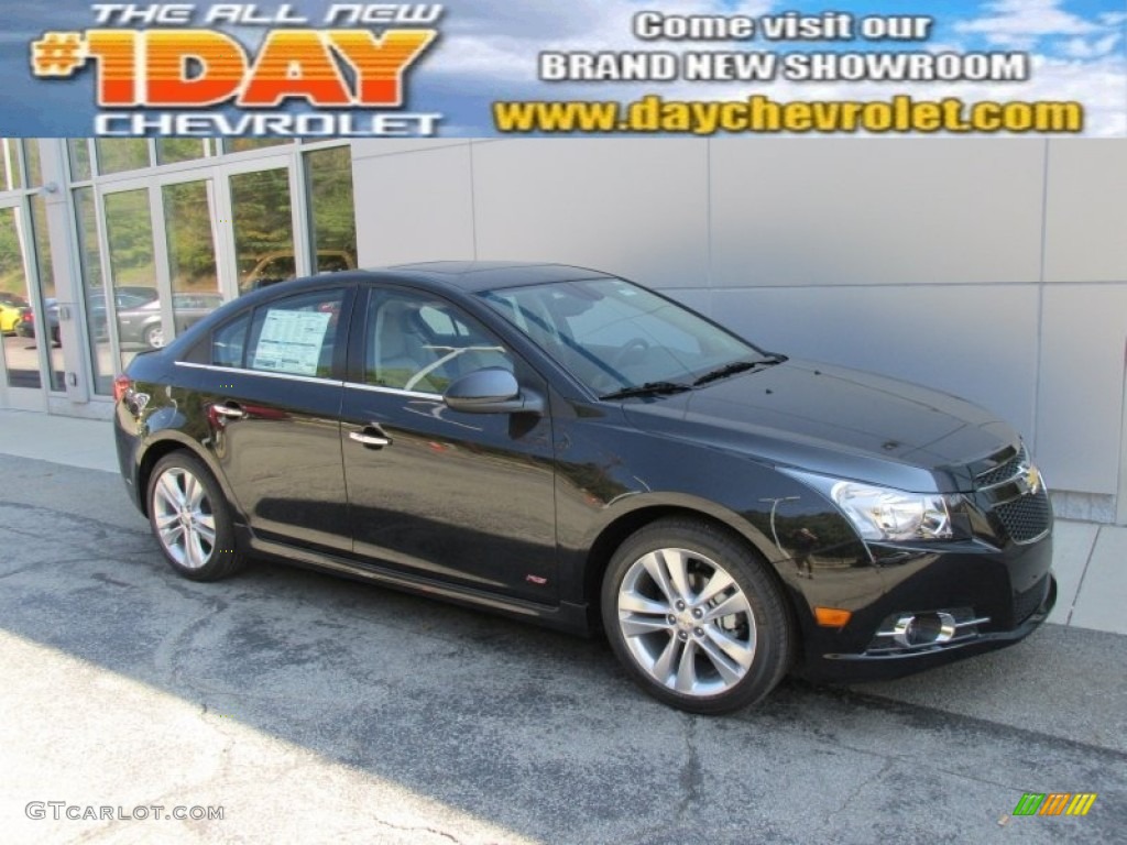 2014 Cruze LTZ - Black Granite Metallic / Jet Black/Brick photo #1