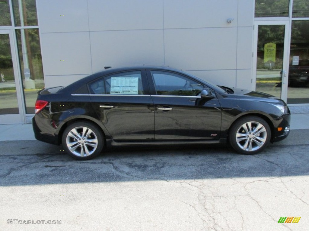 2014 Cruze LTZ - Black Granite Metallic / Jet Black/Brick photo #2