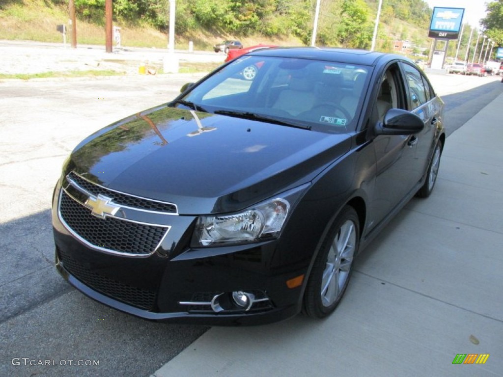 2014 Cruze LTZ - Black Granite Metallic / Jet Black/Brick photo #7