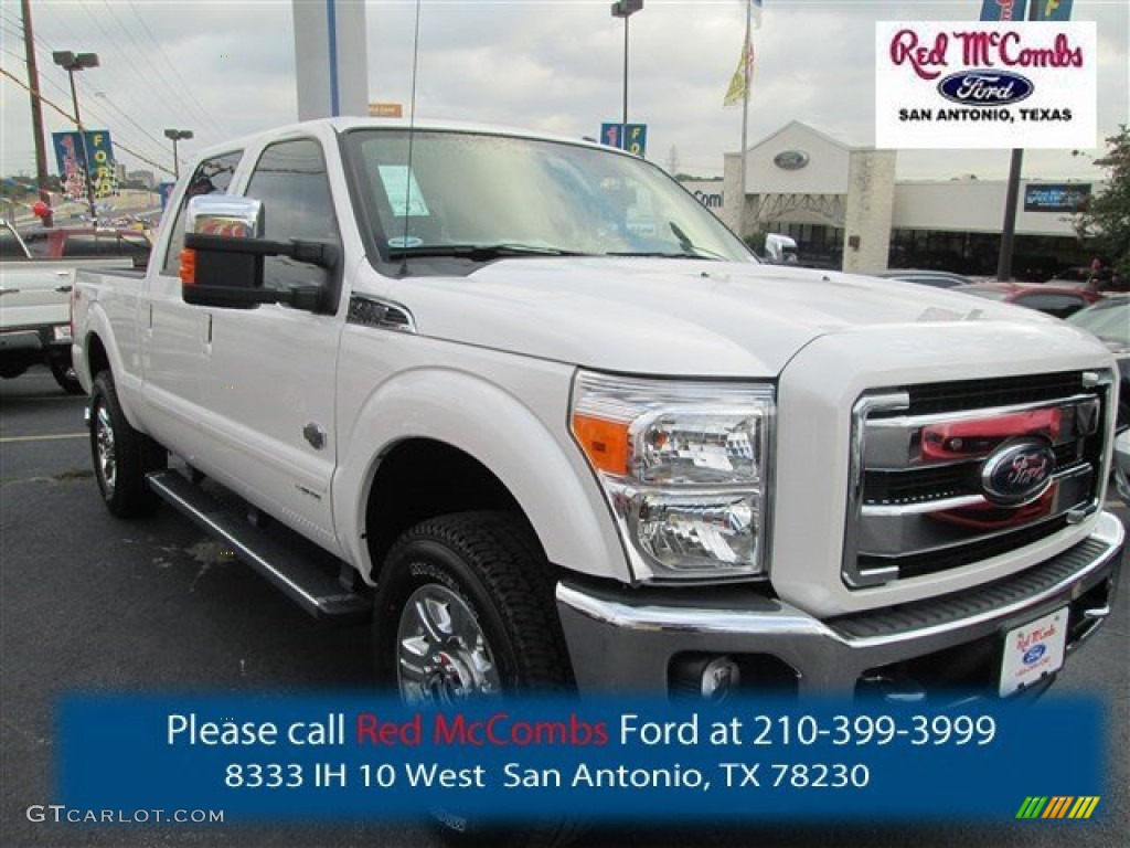 2015 F250 Super Duty King Ranch Crew Cab 4x4 - White Platinum / Adobe photo #1