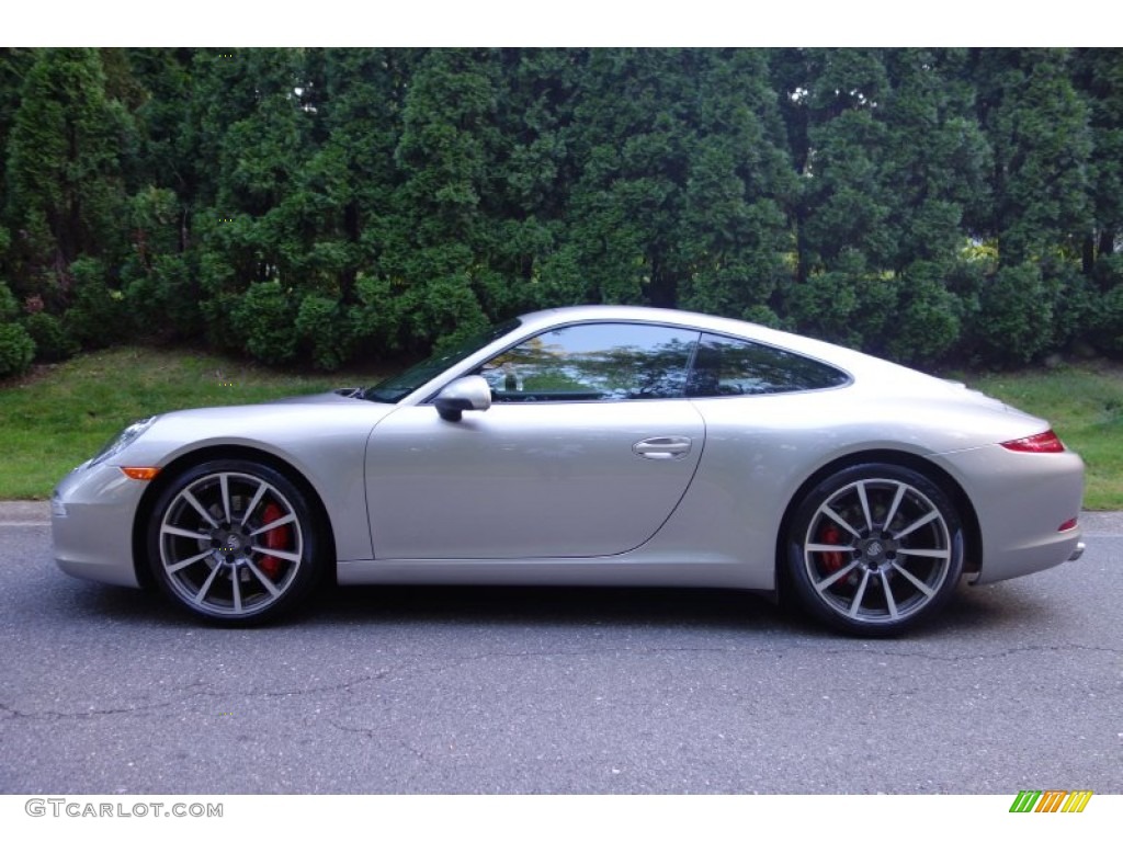 2012 911 Carrera S Coupe - Platinum Silver Metallic / Black photo #3