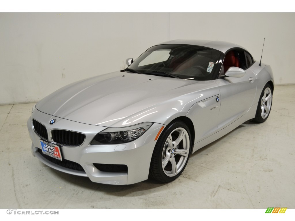 2012 Z4 sDrive28i - Titanium Silver Metallic / Coral Red photo #9