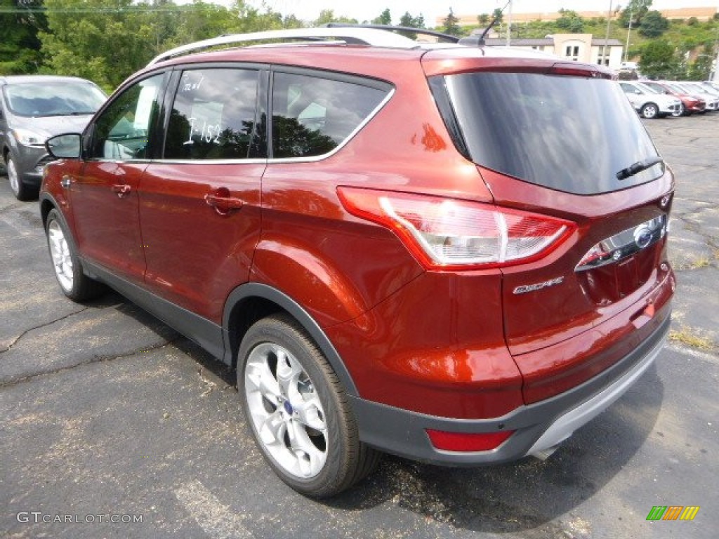 2014 Escape Titanium 2.0L EcoBoost 4WD - Sunset / Charcoal Black photo #4