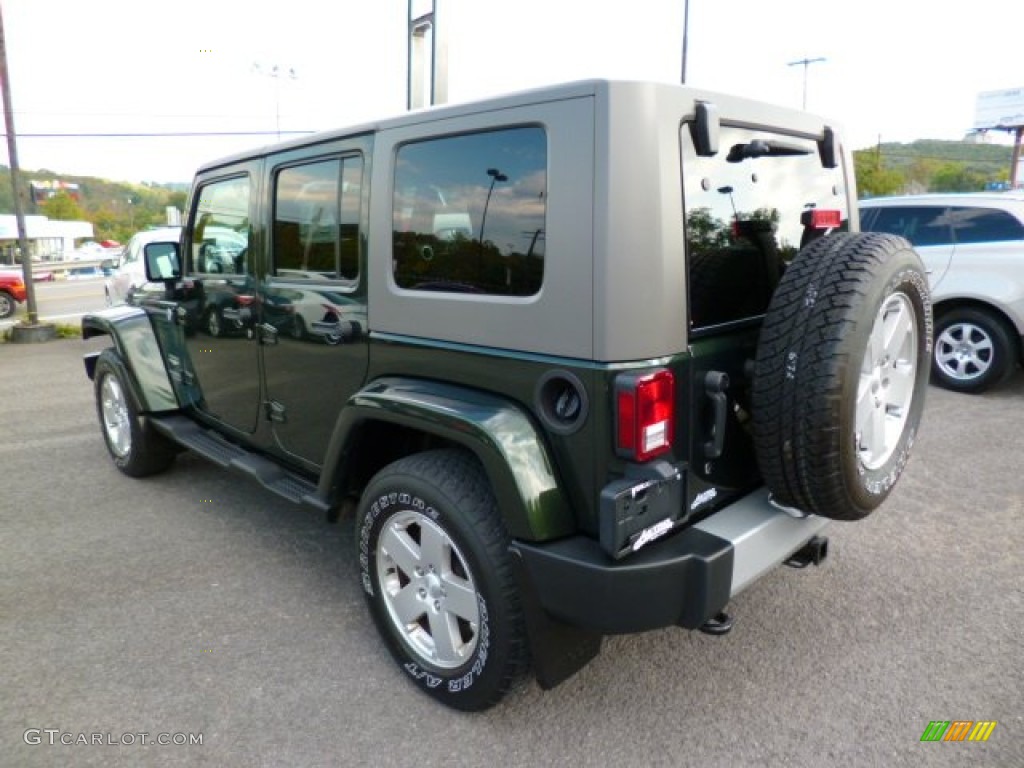 2010 Wrangler Unlimited Sahara 4x4 - Natural Green Pearl / Dark Khaki/Medium Khaki photo #5