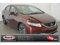 2014 Crimson Pearl Honda Civic EX Sedan  photo #1