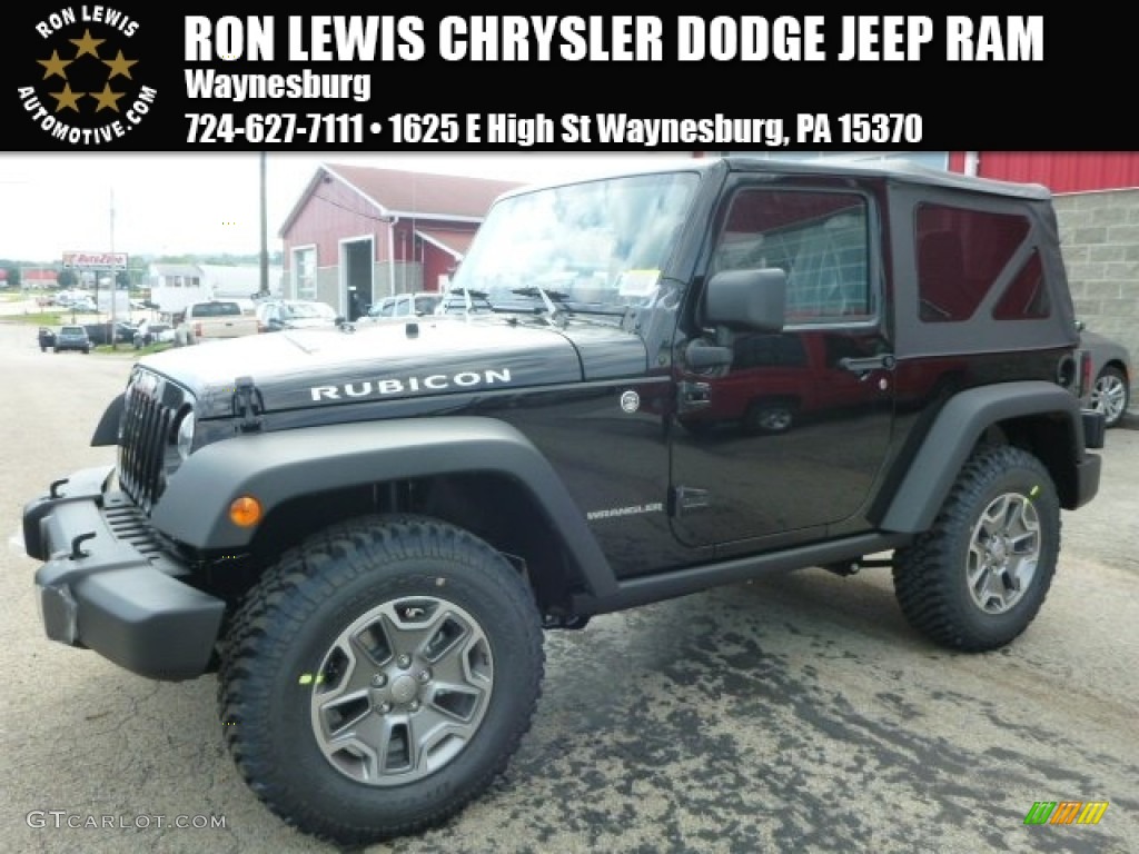 2015 Wrangler Rubicon 4x4 - Black / Black photo #1